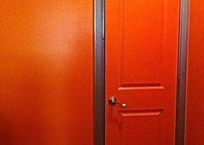 umar painting - orange door