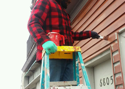 umar painting - Omar S. outside