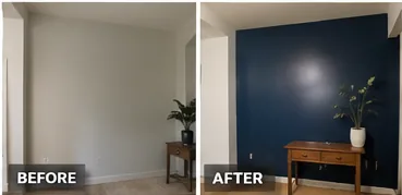 Before and after house painting in Brewerytown, PA by Umar Painting Co.