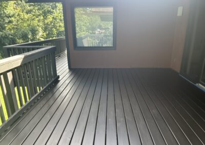 Finished stained wood deck with an even protective coating in Philadelphia, PA