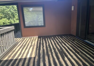 Restored residential wood deck after professional staining in Philadelphia, PA
