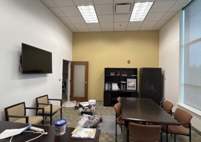 Commercial office painting with accent wall in Philadelphia - Umar Painting Company